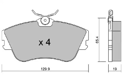 Комплект тормозных колодок (AISIN: BPVW-1034)